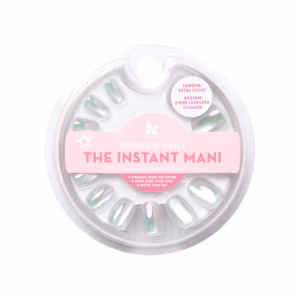 Olive & June Instant Mani Press-On Nails – Lavender Shimmer, Round Extra Short (42 Pieces)