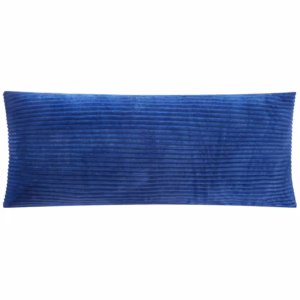 Your Zone 48" x 20" Ribbed Body Pillow with Removable Cover – Blue