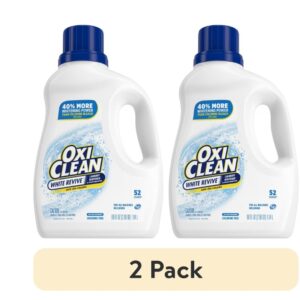 (2 Pack) OxiClean White Revive Laundry Whitener & Stain Remover Liquid – 66 fl oz Each
